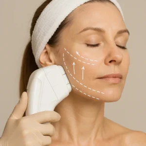 Woman having HI-FU to reduce wrinkles call LA LIPO Weston Super Mare Now!