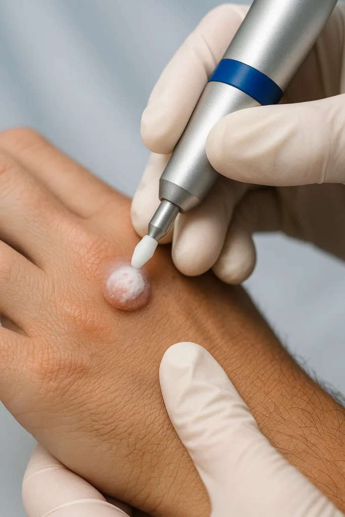 example of wart removal Weston Super Mare using cryopen