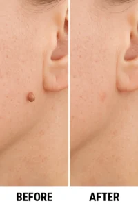 Skin tags removal Weston Super Mare before and after