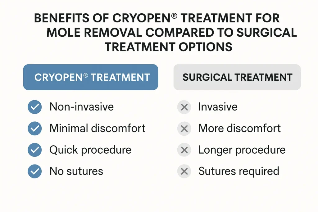 Benefits of facial mole removal Weston Super Mare - call our team today to book a consultation