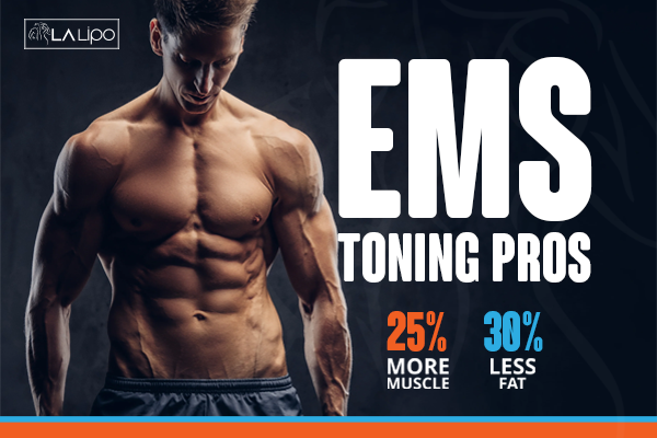 Image of man with sculpted stomach showing the fat loss and muscle gain of LA-EMS Body Sculpting Treatment Weston Super Mare