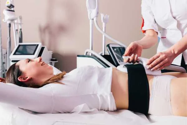 woman having body sculpting to help improve her body image and her mental health Weston Super Mare